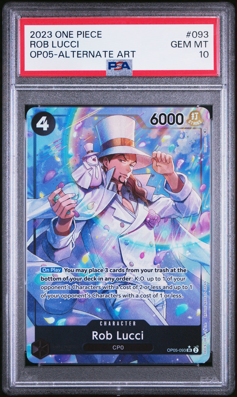 Rob Lucci OP05 - 093 Alternative Art - ENG - Mint - Gradata PSA 10 - Awakening of a New Era  - Carta One Piece Card Game