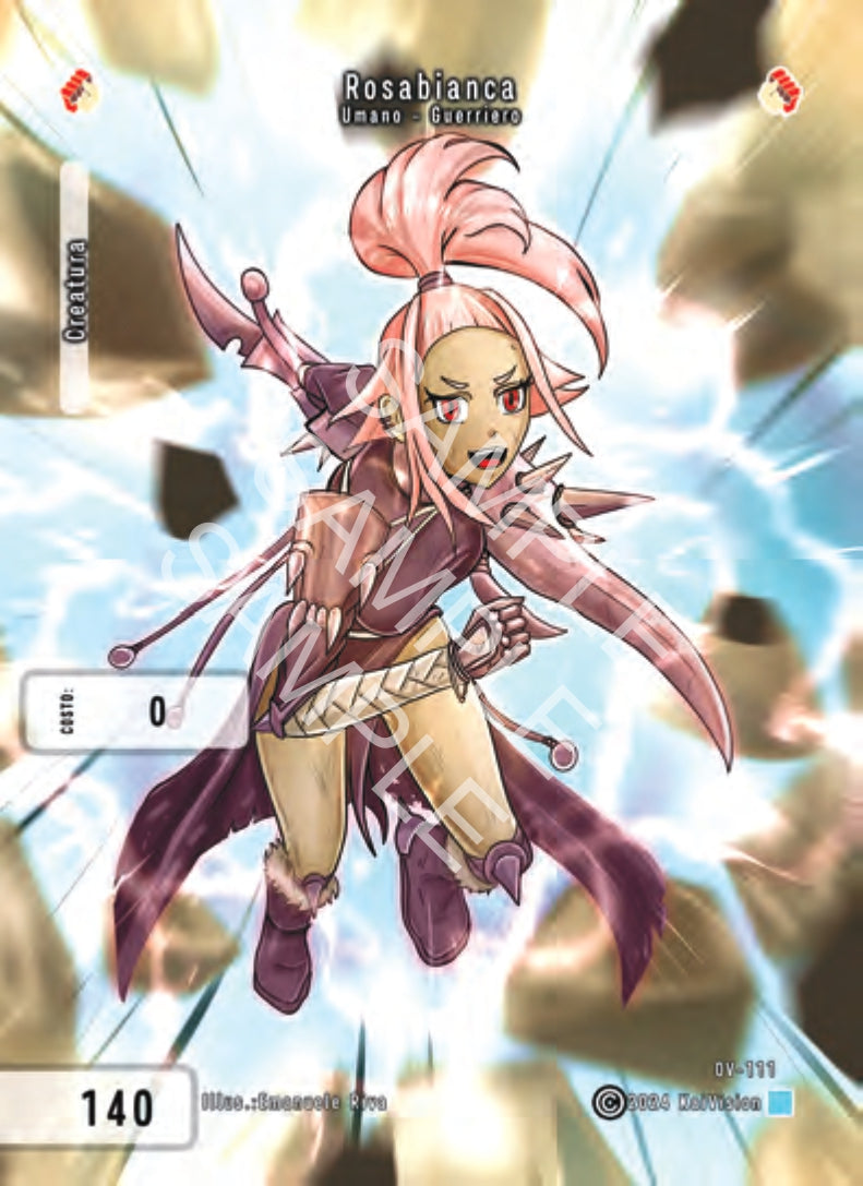 Rosabianca OV - 111 Non Comune Full Art - 1a Edizione - ITA - Near Mint - Oppressione Vacua - Carta Creatures of Exo