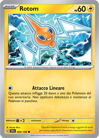 Rotom 069/198 Reverse Holo - ITA - Near Mint - Scarlatto e Violetto - Carta Pokemon