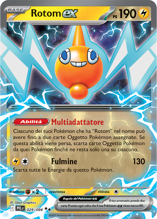 Rotom-ex PFL 029/094 - ITA - Near Mint - Megaevoluzione - Fiamme Spettrali - Carta Pokemon