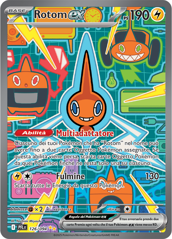 Rotom-ex PFL 126/094 Alternative Art - ITA - Near Mint - Megaevoluzione - Fiamme Spettrali - Carta Pokemon