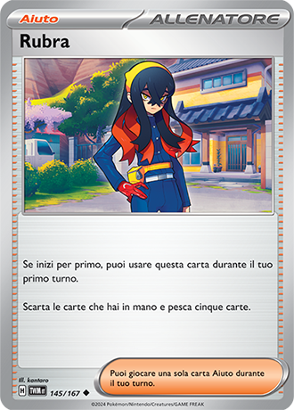 Rubra 145/167 Reverse Holo Non Comune - ITA - Near Mint - Scarlatto e Violetto - Crepuscolo Mascherato - Carta Pokemon