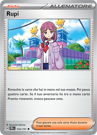 Rupi 114/131 Reverse Holo - ITA - Near Mint - Scarlatto e Violetto - Evoluzioni Prismatiche - Carta Pokemon