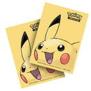 65 Bustine protettive Pikachu 2025 Sleeves ULTRA PRO Ufficiali Pokemon Standard Size 66 x 91 mm