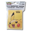 65 Bustine protettive Pikachu 2025 Sleeves ULTRA PRO Ufficiali Pokemon Standard Size 66 x 91 mm