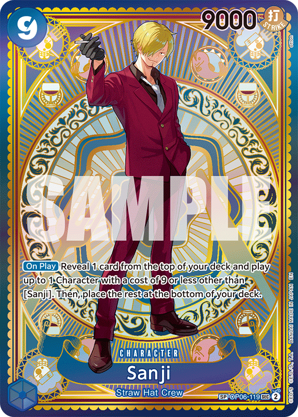 Sanji OP06-119 - Character Blu Special Rare - Near Mint - A Fist of Divine Speed - Carta One Piece Card Game