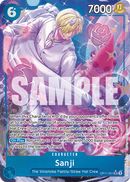 Sanji OP11-051 V2 - Character Blu Alternate Art - Near Mint - A Fist of Divine Speed - Carta One Piece Card Game