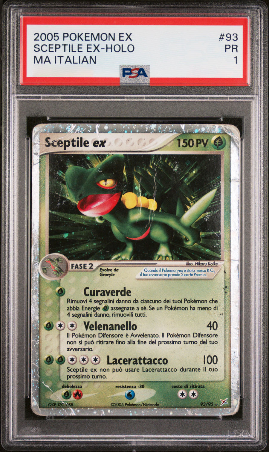 sceptile ex pokemon card value Sceptile ex MA 93/95 Ultra Rara Holo - ITA - Poor - Gradata PSA 1