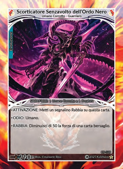 Scorticatore Senzavolto dell'Ordo Nero CS - 028 Foil  - 1a Edizione - ITA - Near Mint - Custodi della Storia - Carta Creatures of Exo