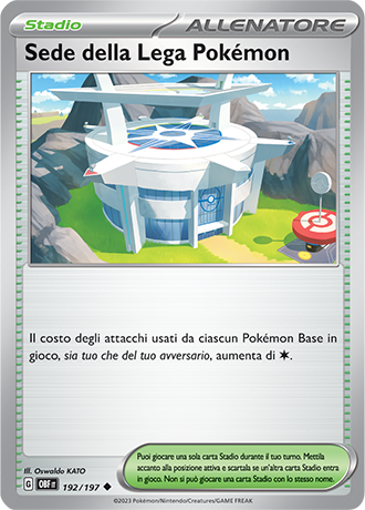 Sede della Lega Pokémon 192/197 - ITA - Near Mint - Scarlatto e Violetto - Ossidiana Infuocata - Carta Pokemon