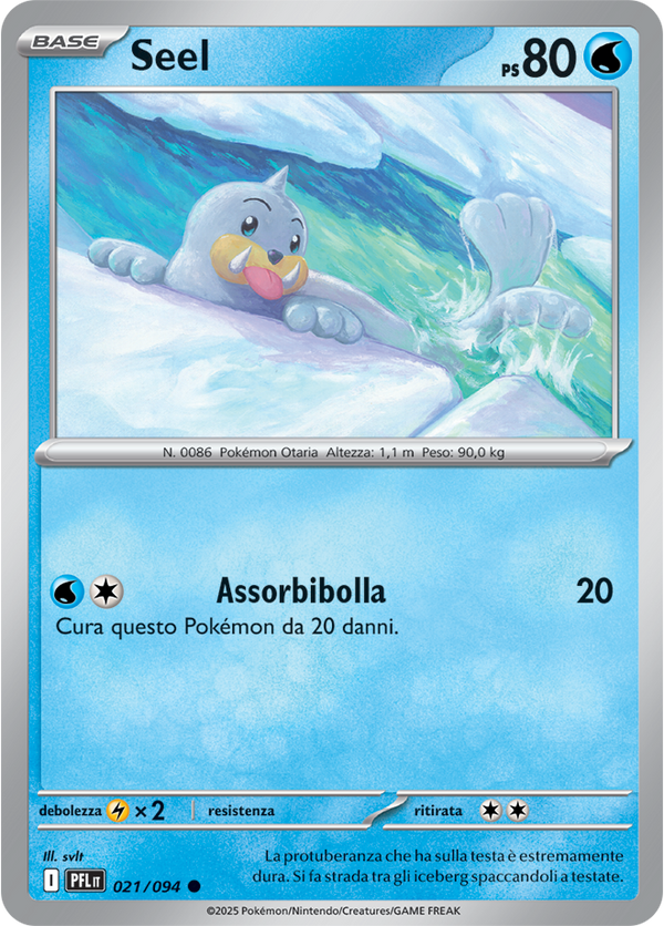 Seel PFL 021/094 - ITA - Near Mint - Megaevoluzione - Fiamme Spettrali - Carta Pokemon