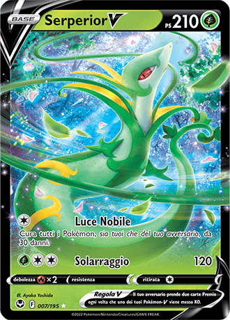 Serperior-V 007/195 - ITA - Near Mint - Spada e Scudo - Tempesta Argentata - Carta Pokemon