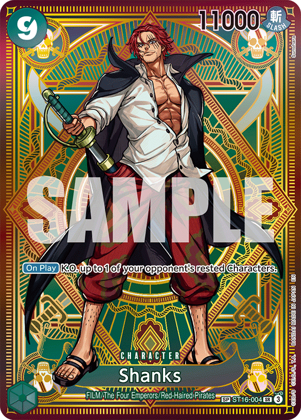 Shanks ST16-004 - Character Verde Special Rare - Near Mint - A Fist of Divine Speed - Carta One Piece Card Game
