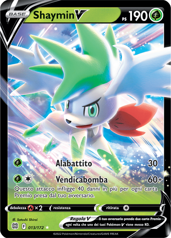 Shaymin V 013/172 - ITA - Near Mint - Spada e Scudo - Astri Lucenti - Carta Pokemon