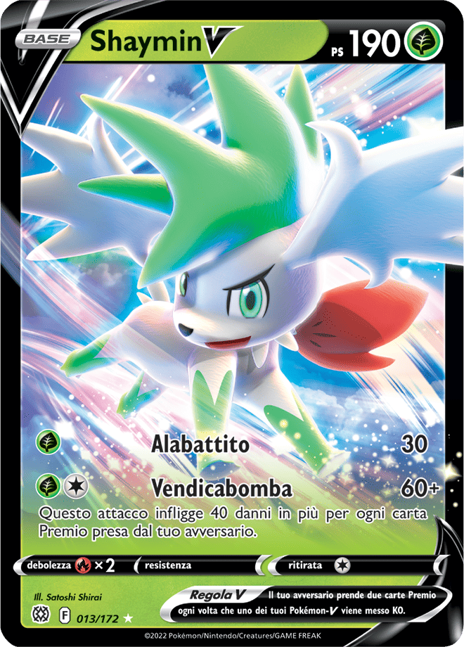 Shaymin V 013/172 - ITA - Near Mint - Spada e Scudo - Astri Lucenti - Carta Pokemon
