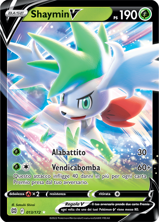 Shaymin V 013/172 - ITA - Mint - Spada e Scudo - Astri Lucenti - Carta Pokemon