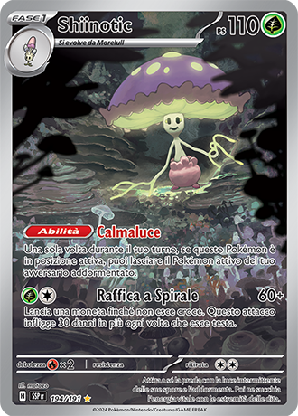 Shiinotic 194/191 - ITA - Near Mint - Scarlatto e Violetto - Scintille Folgoranti - Carta Pokemon