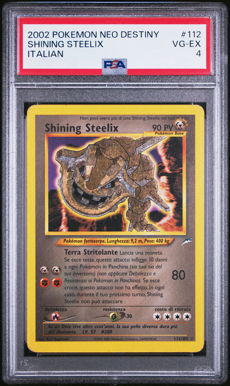 Shining Steelix 112/105 - ITA - Very Good - Excellent - Gradata PSA 4 - Neo Revelation - Unlimited - Carta Pokemon