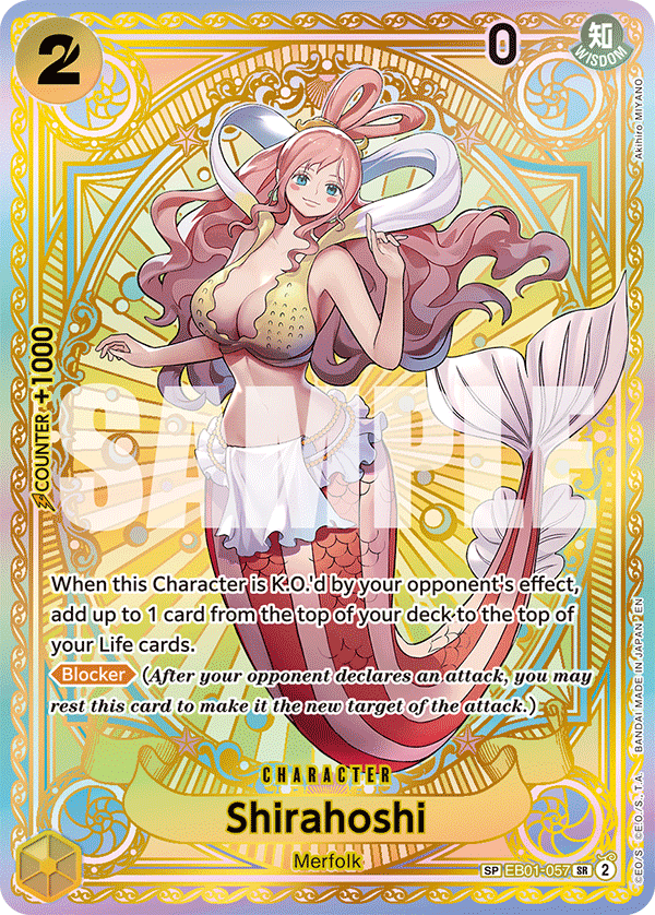 Shirahoshi EB01-057 - Character Giallo Special Rare - Near Mint - A Fist of Divine Speed - Carta One Piece Card Game