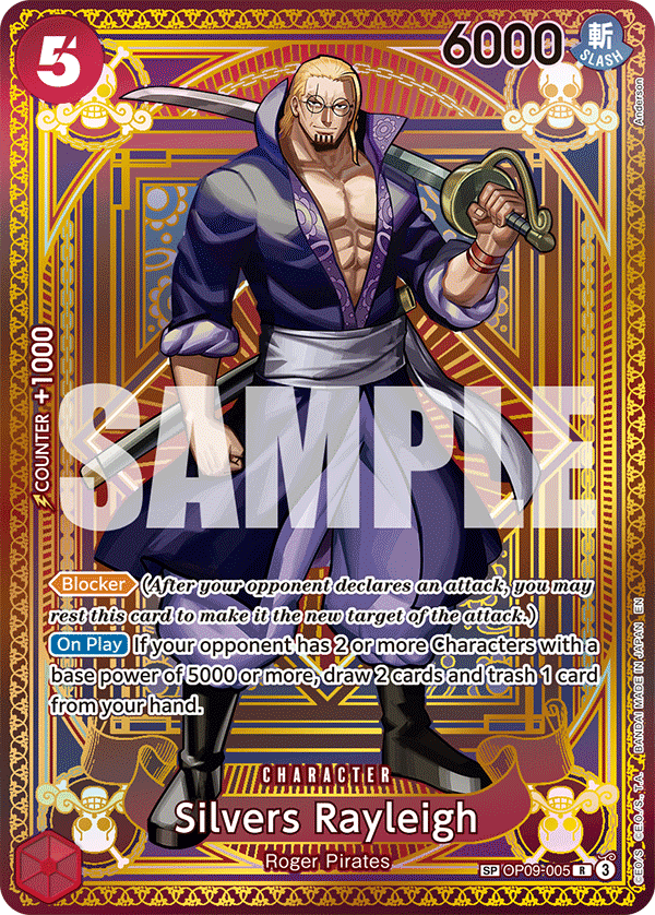 Silvers Rayleigh OP09-005 -   Special Rare - Near Mint - A Fist of Divine Speed - Carta One Piece Card Game
