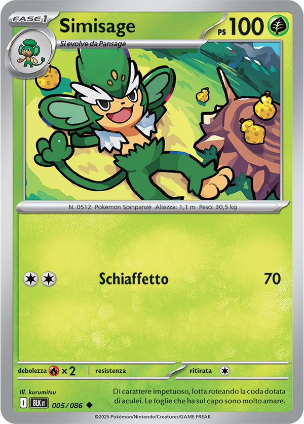016Simisage BLK 005/086 Reverse Holo Poke Ball - ITA - Near Mint - Scarlatto e Violetto - Luce Nera - Carta Pokemon