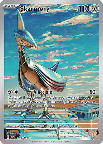 Skarmory 209/191 - ITA - Near Mint - Scarlatto e Violetto - Scintille Folgoranti - Carta Pokemon