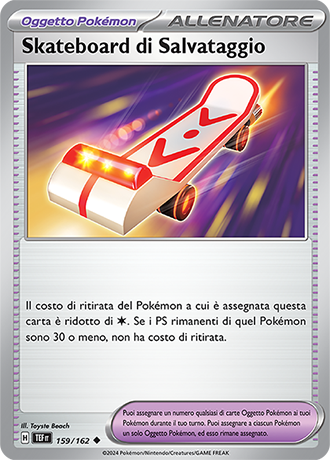 Skateboard di Salvataggio 159/162 Reverse Holo - ITA - Near Mint - Scarlatto e Violetto - CronoForze - Carta Pokemon