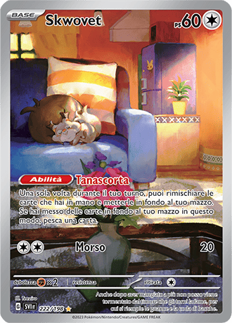 Skwovet 222/198 Illustrazione Rara - ITA - Near Mint - Scarlatto e Violetto - Carta Pokemon