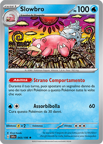 Slowbro 043/198 Holo - ITA - Near Mint - Scarlatto e Violetto - Carta Pokemon