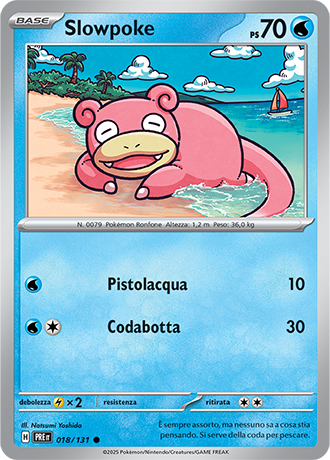 Slowpoke 018/131 Reverse Holo - ITA - Near Mint - Scarlatto e Violetto - Evoluzioni Prismatiche - Carta Pokemon