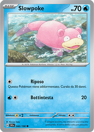 Slowpoke 042/198 - ITA - Near Mint - Scarlatto e Violetto - Carta Pokemon