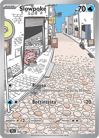 Slowpoke 204/198 Illustrazione Rara - ITA - Near Mint - Scarlatto e Violetto - Carta Pokemon