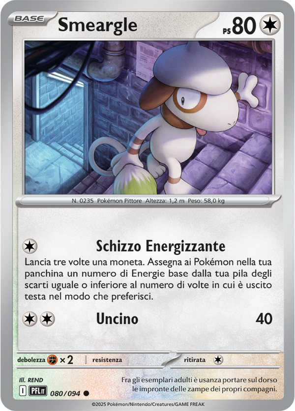 Smeargle PFL 080/094 - ITA - Near Mint - Megaevoluzione - Fiamme Spettrali - Carta Pokemon