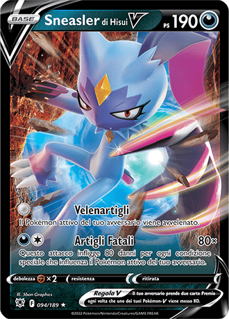 Sneasler di Hisui-V 094/189 - ITA - Near Mint - Spada e Scudo - Lucentezza Siderale - Carta Pokemon