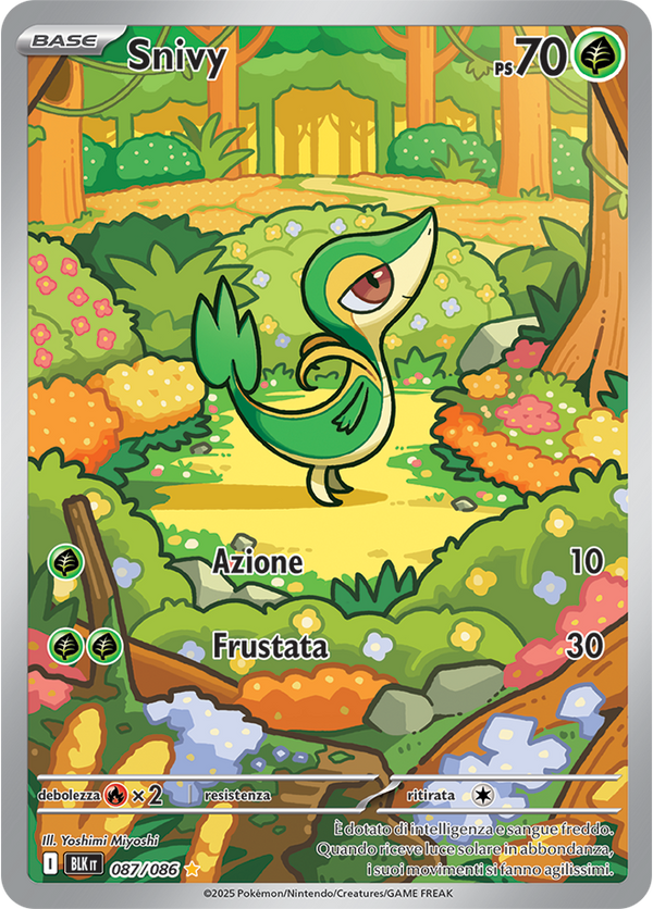 319Snivy BLK 087/086 - ITA - Near Mint - Scarlatto e Violetto - Luce Nera - Carta Pokemon
