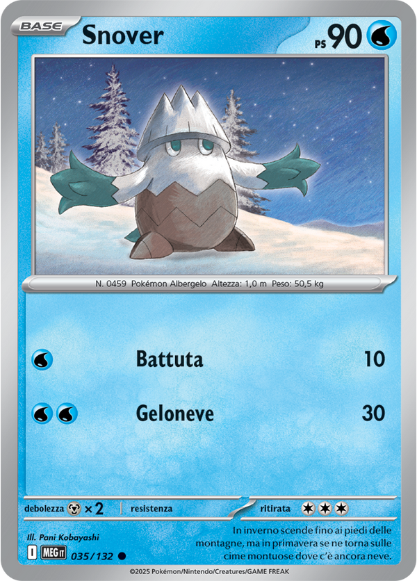 Snover MEG 035/132 - ITA - Near Mint - Megaevoluzione - Carta Pokemon