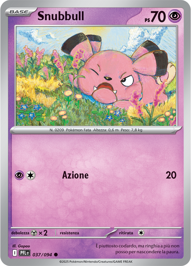 Snubbull PFL 037/094 - ITA - Near Mint - Megaevoluzione - Fiamme Spettrali - Carta Pokemon