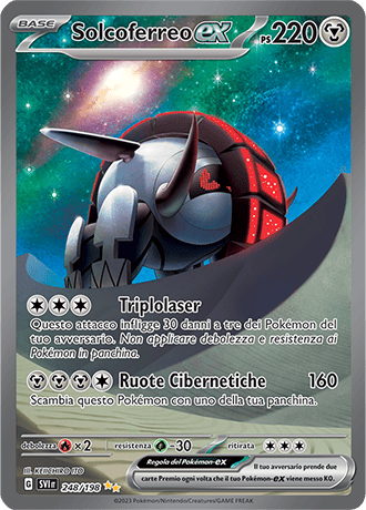 Solcoferreo-ex 248/198 Alternative Art - ITA - Near Mint - Scarlatto e Violetto - Carta Pokemon