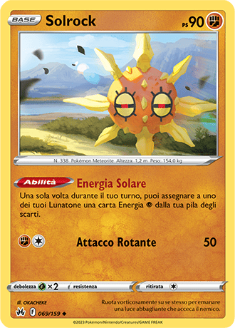 Solrock 069/159 - ITA - Near Mint - Spada e Scudo - Zenit Regale - Carta Pokemon