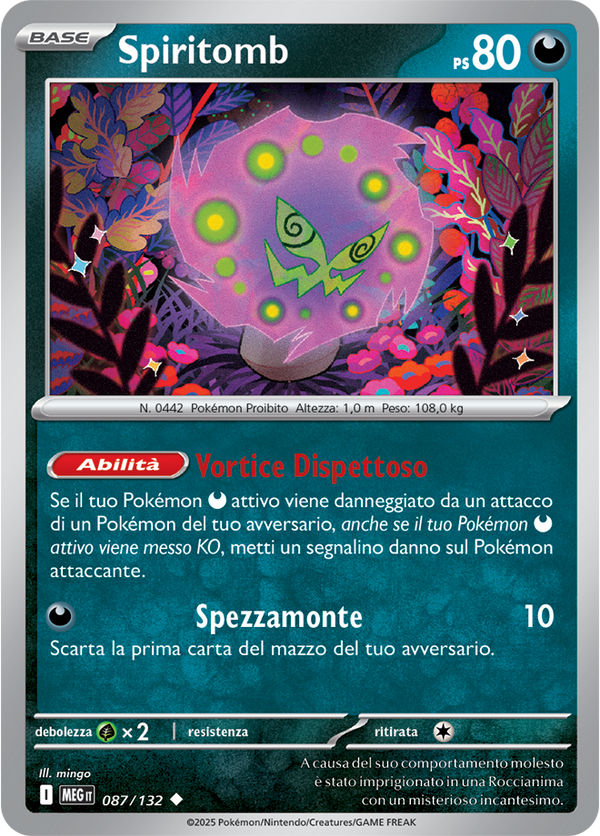 Spiritomb MEG 087/132 - ITA - Near Mint - Megaevoluzione - Carta Pokemon