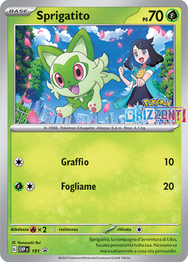 Sprigatito SVP 191 - ITA - Mint Sigillata - Promo Scarlatto e Violetto - Carta Pokemon