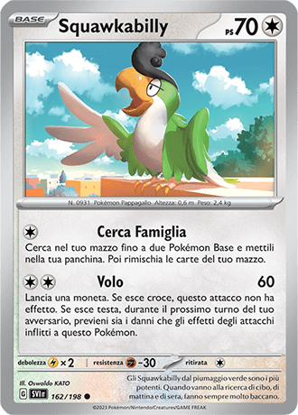Squawkabilly 162/198 Reverse Holo - ITA - Near Mint - Scarlatto e Violetto - Carta Pokemon