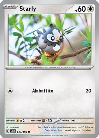 Starly 148/198 Reverse Holo - ITA - Near Mint - Scarlatto e Violetto - Carta Pokemon