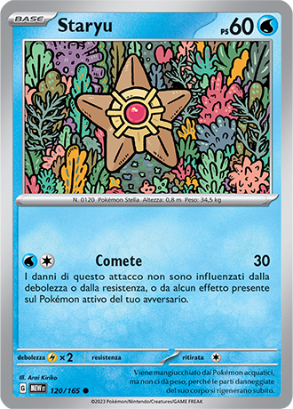 Staryu 120/165 - ITA - Mint - Scarlatto e Violetto - 151 - Carta Pokemon