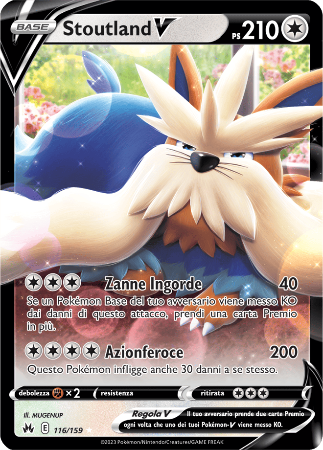Stoutland V 116/159 - ITA - Near Mint - Spada e Scudo - Zenit Regale - Carta Pokemon
