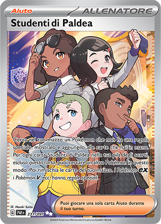 Studenti di Paldea 231/091 Full Art - ITA - Near Mint - Scarlatto e Violetto - Destino di Paldea - Carta Pokemon