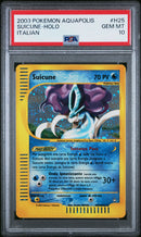 Suicune AQ H25/H32 Rara Holo - ITA - Gem Mint - Gradata PSA 10 - Aquapolis - Carta Pokemon