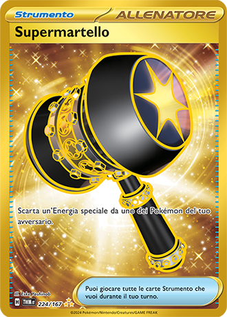 Supermartello 224/167 Oro Rara Iper - ITA - Near Mint - Scarlatto e Violetto - Crepuscolo Mascherato - Carta Pokemon
