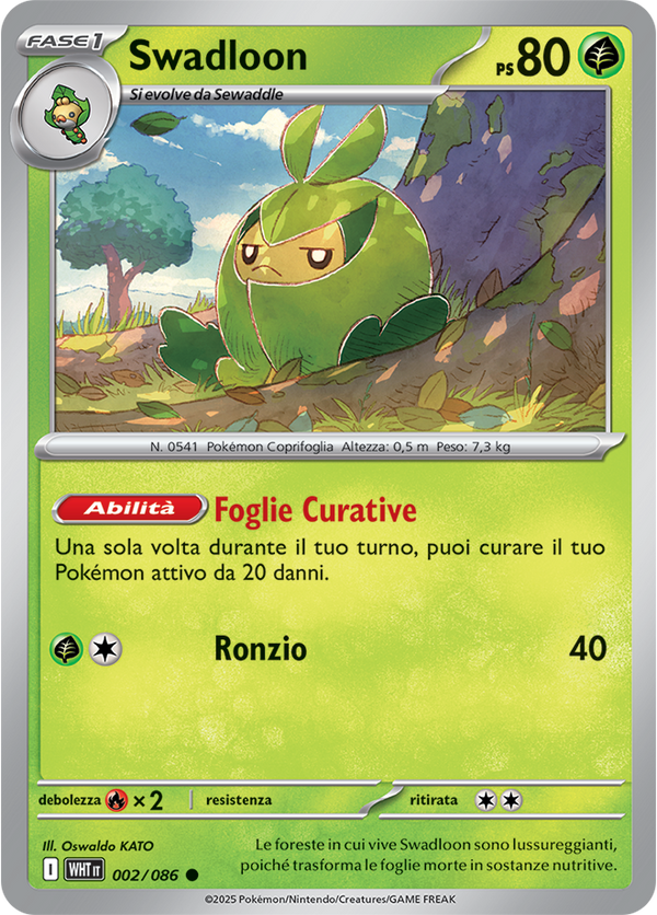 Swadloon WHT 002/086 Reverse Holo Poke Ball - ITA - Near Mint - Scarlatto e Violetto - Fuoco Bianco - Carta Pokemon