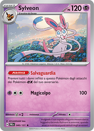 Sylveon 040/131 Reverse Holo - ITA - Near Mint - Scarlatto e Violetto - Evoluzioni Prismatiche - Carta Pokemon